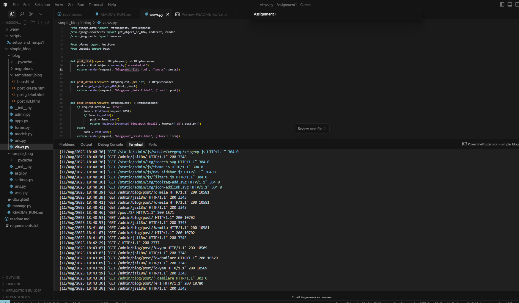 Django Blog Development