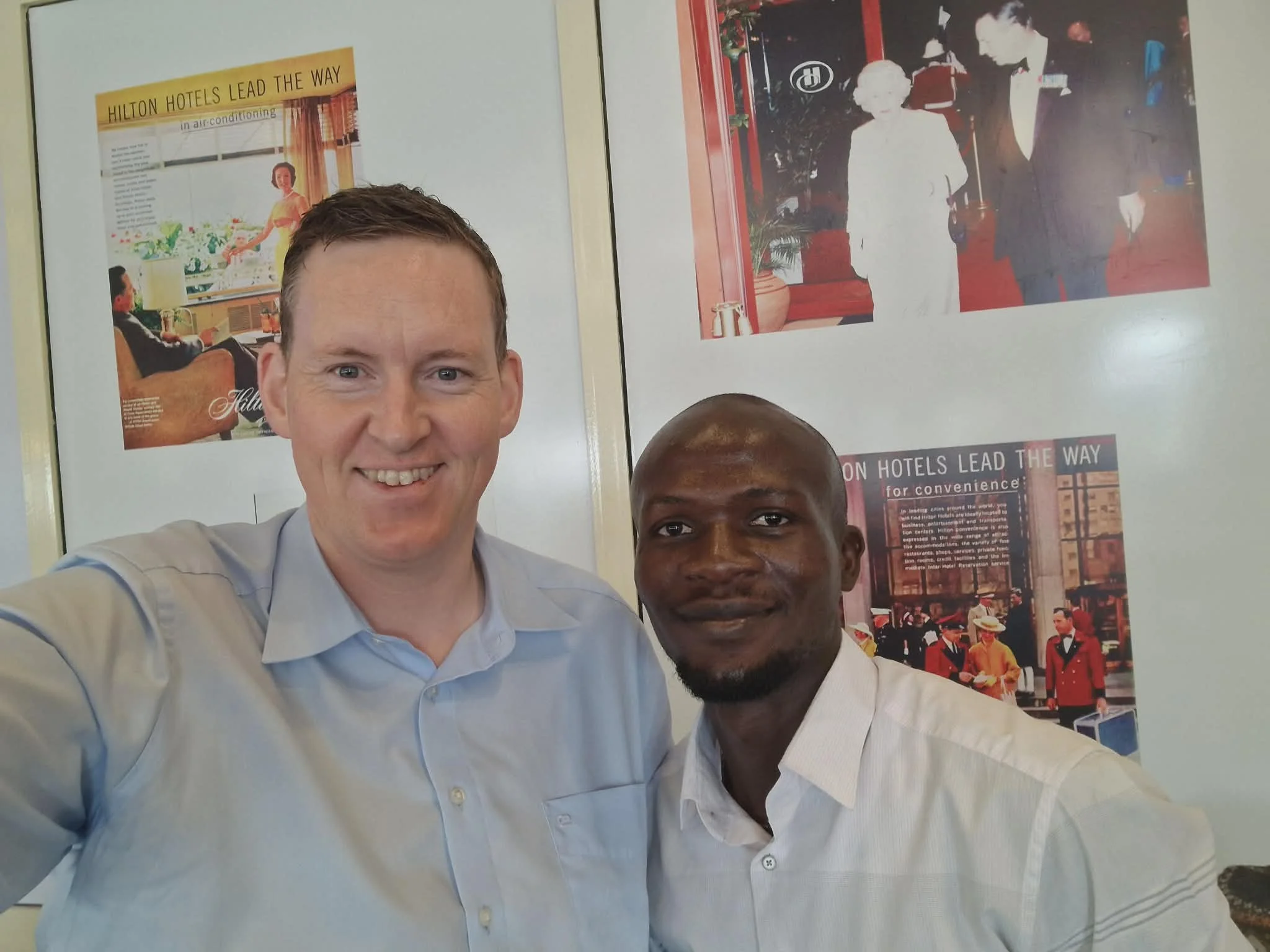 Damilare Lekan Adekeye with Michael Galvin FCCA at Hilton Hotel Abuja