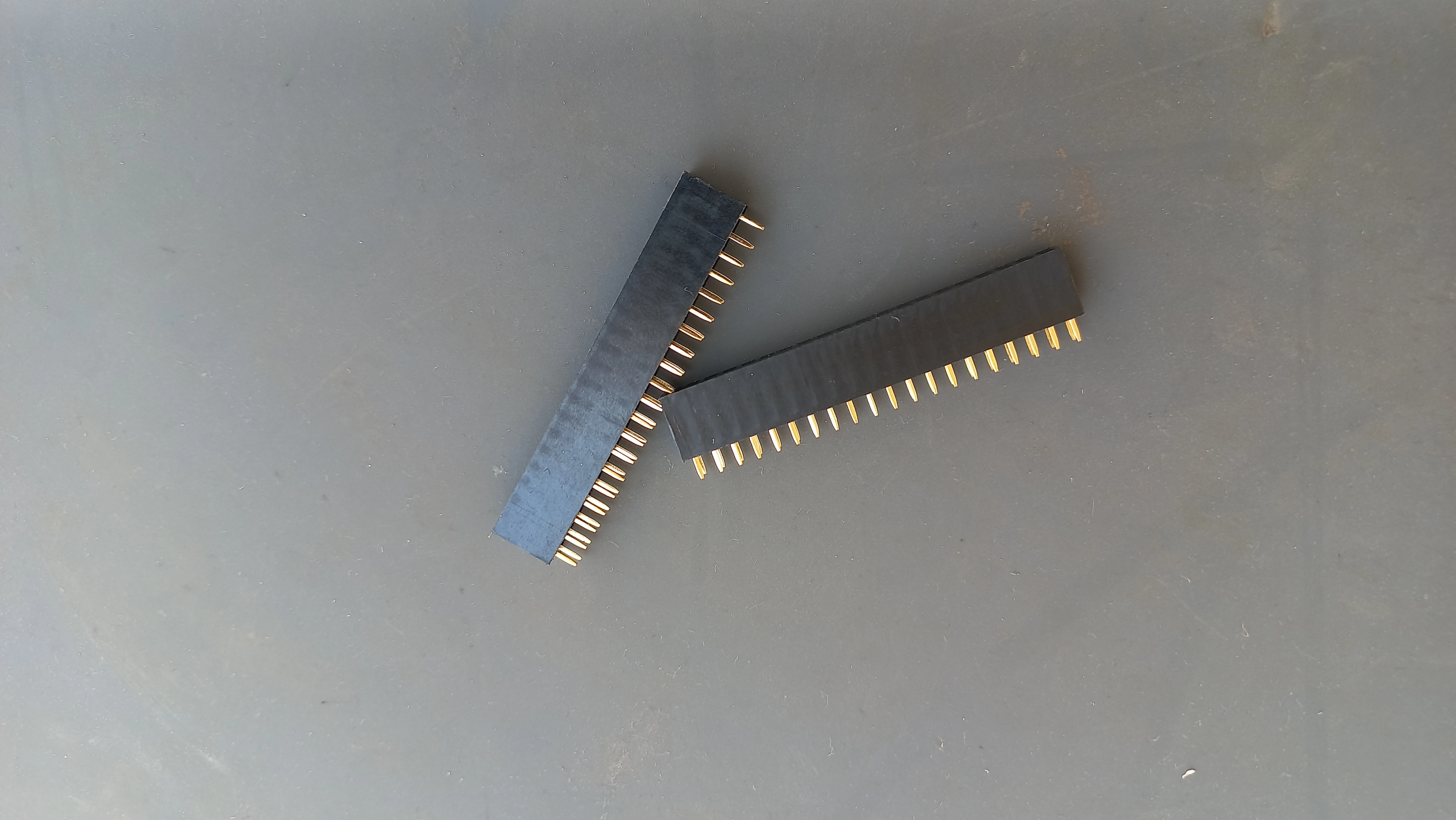 Female pin header strips for sensor connections
