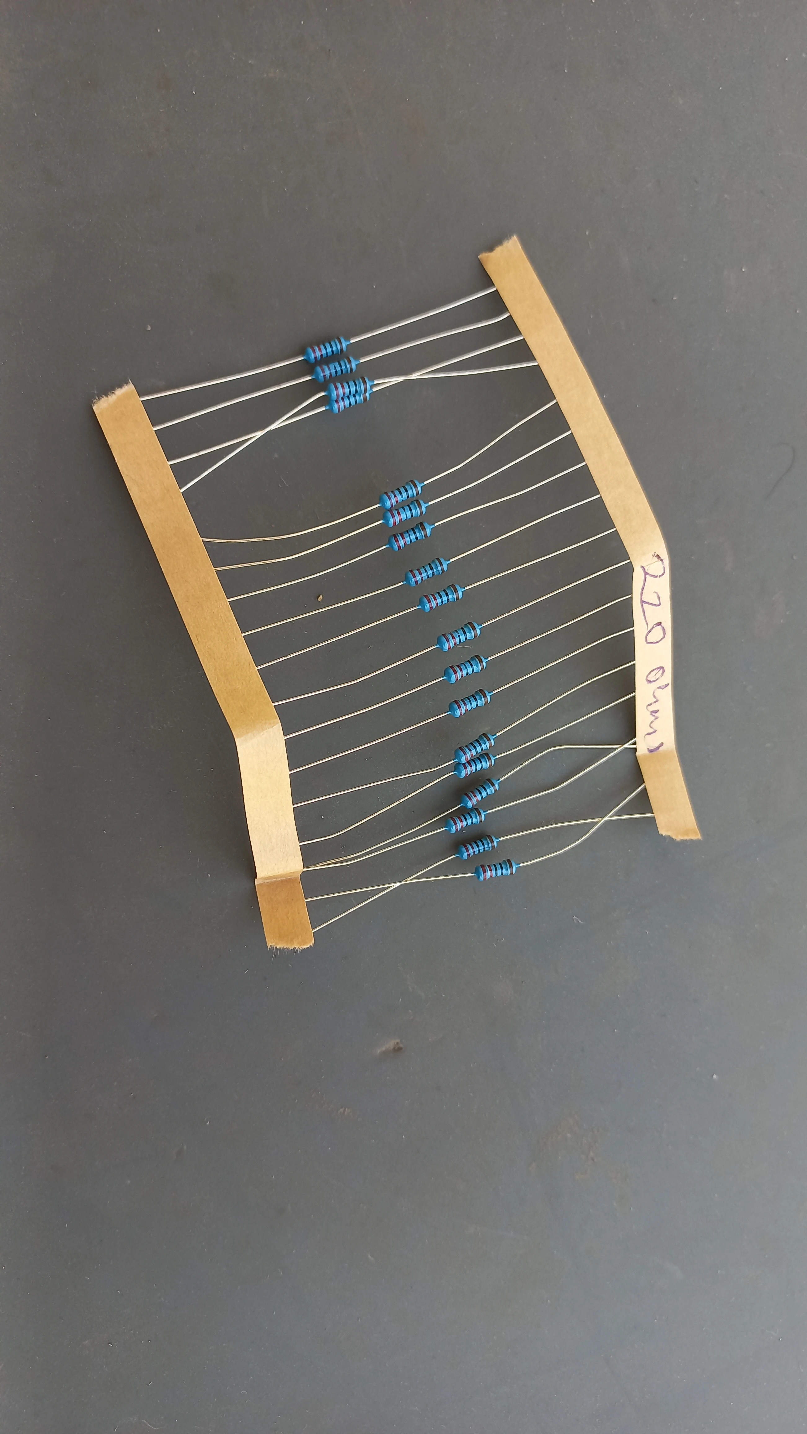220 ohm resistors for LED current limiting