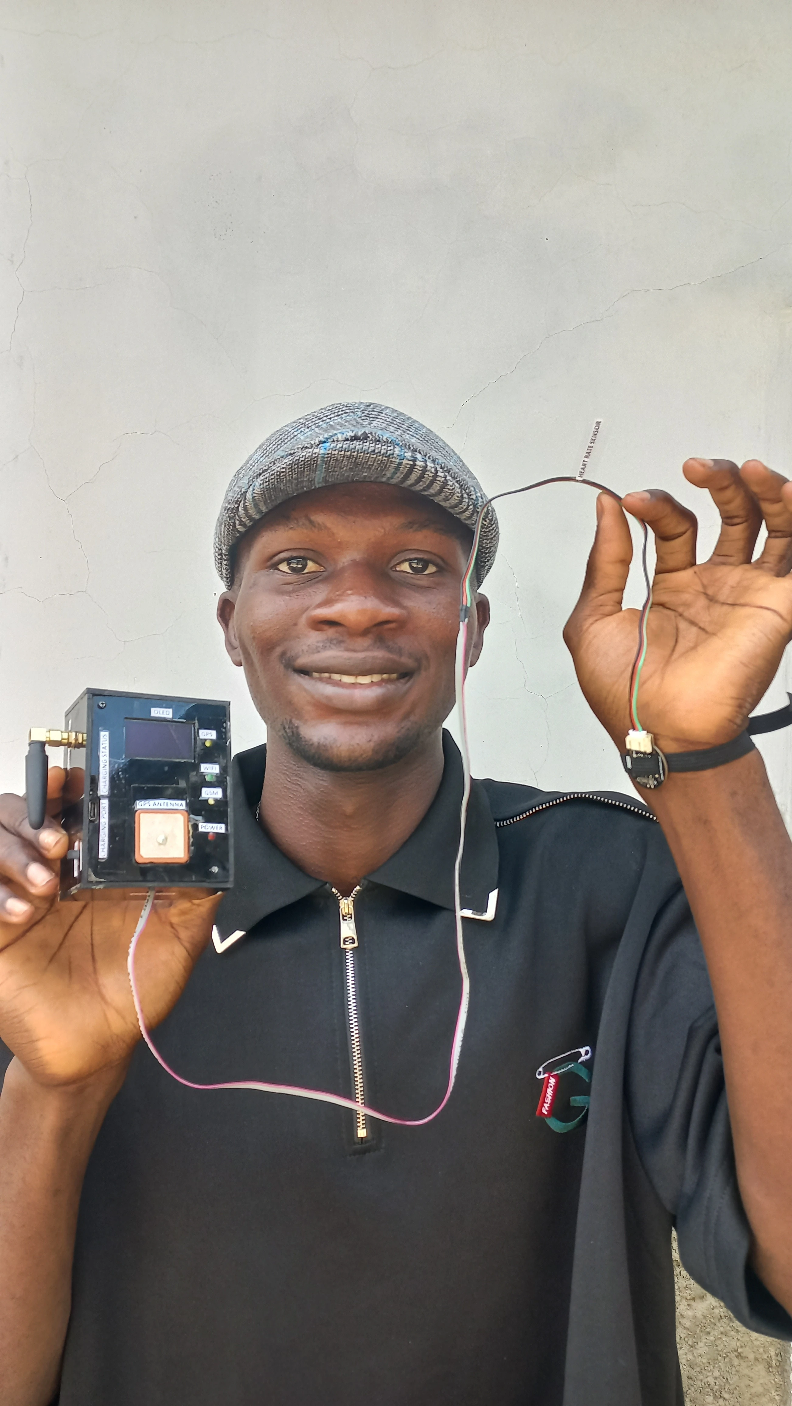 Developer holding PPG and completed device
