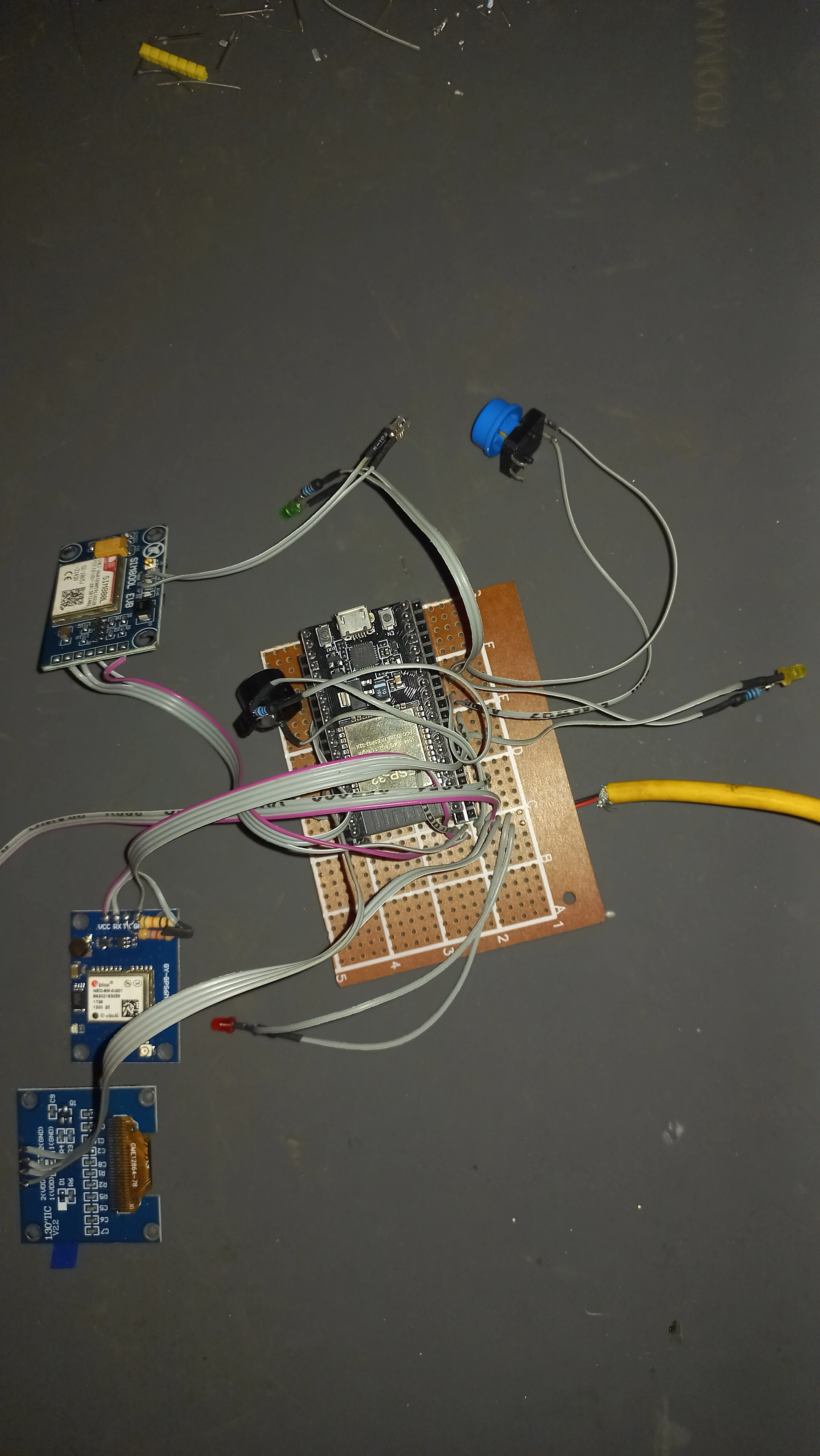 Advanced assembly with OLED, GPS, SIM800L integrated